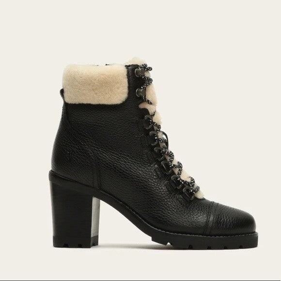 Frye Addie Hiker Strap Boots - 9.5 Black - Picture 2 of 3